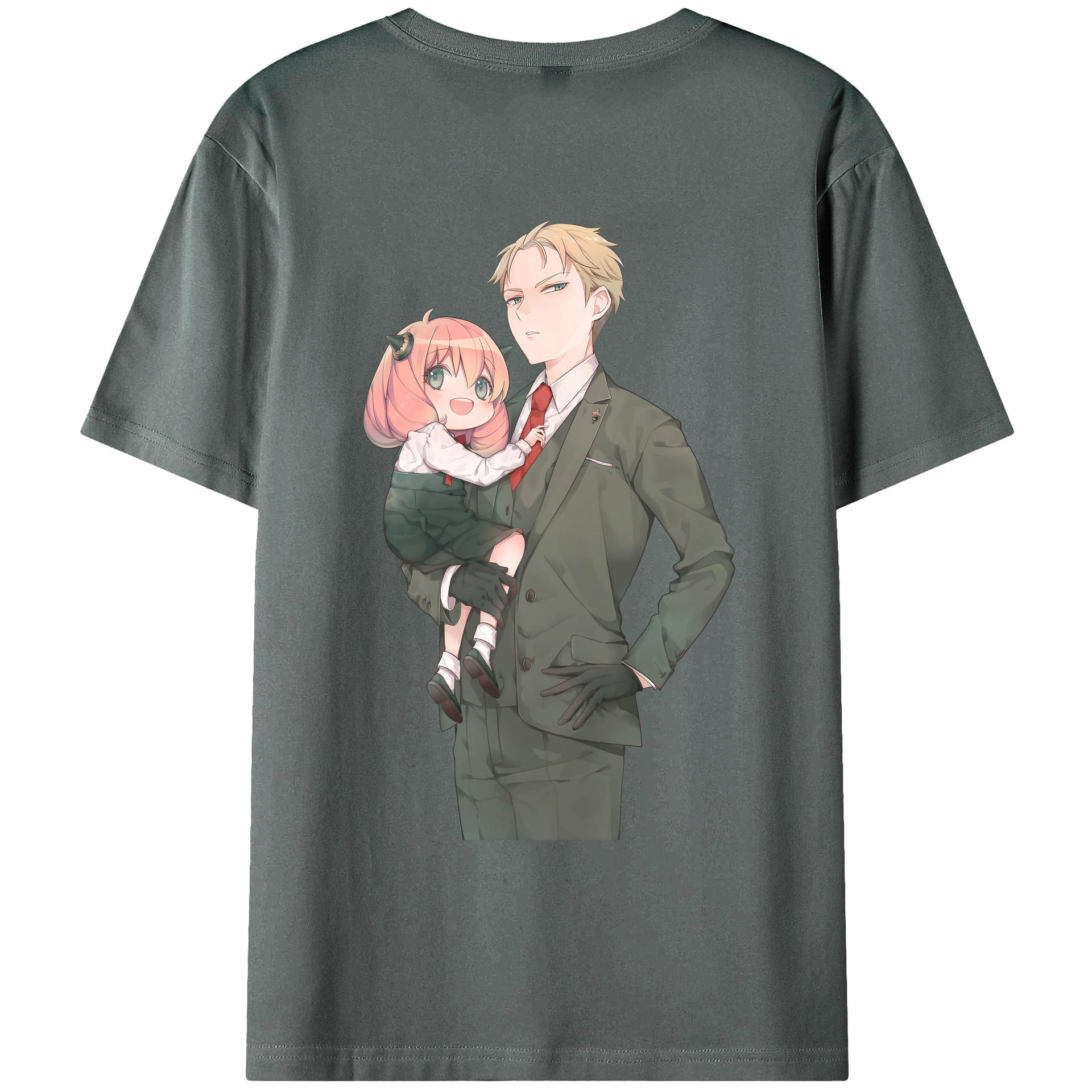 （画像用） SPY×FAMILY间谍家家酒 綿100％ メンズ半袖Tシャツ（バックプリント） 通気性